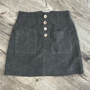 ALTAR’D STATE Corduroy Mini Skirt Gray Women’s Size XS
